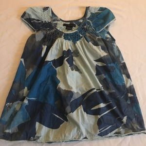 Calvin Klein Blue Floral Top blouse